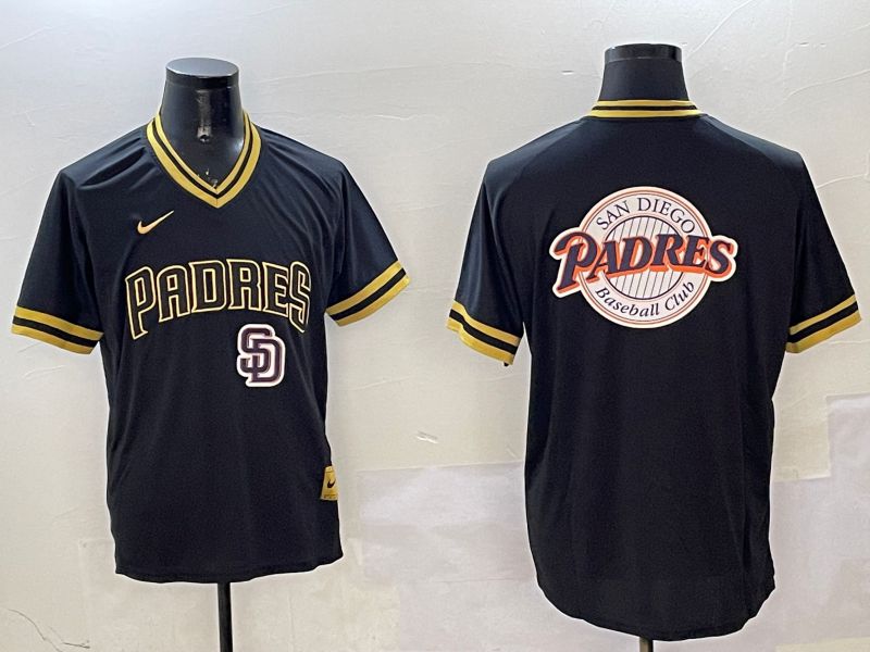 Men San Diego Padres Blank Black Gold Game 2025 Nike MLB Jersey style 18